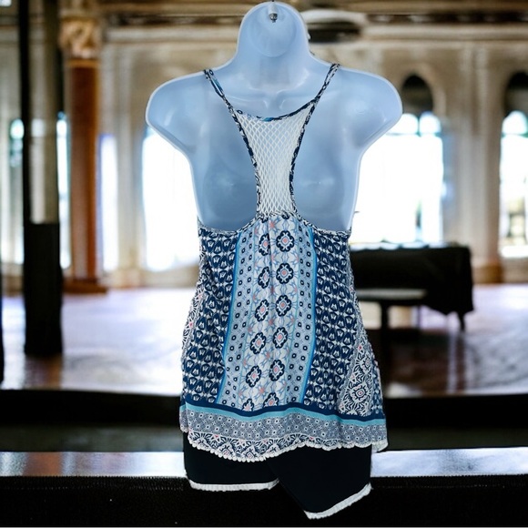 Lorimer NYC BoHo Lace Trim Tank Top size XS - Picture 3 of 11